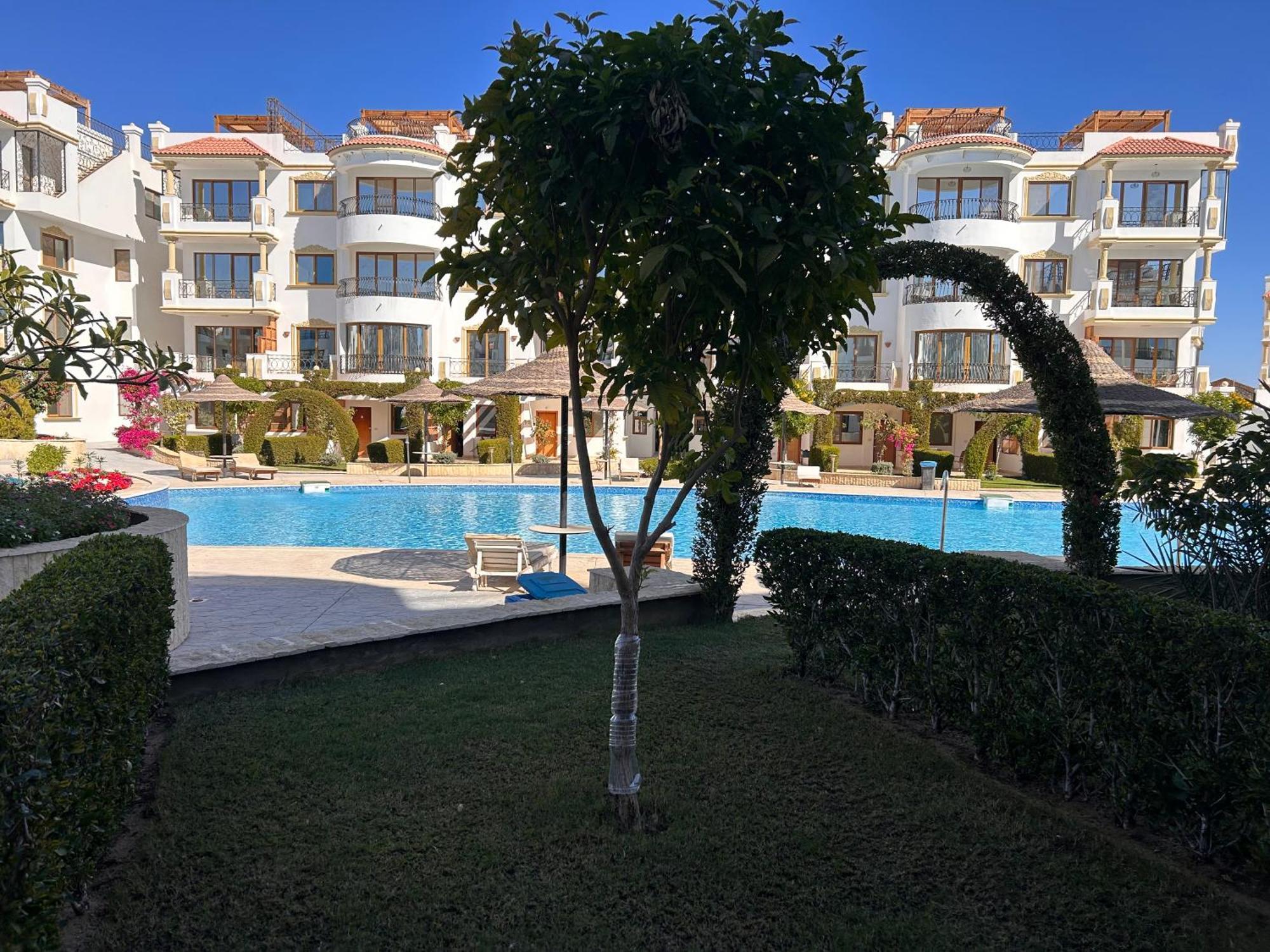 Cosy Studio On The First Floor With Lovely Terrace And Personal Garden Area, Pool View And Free Beach Access In Sharm Hills Resort Zewnętrze zdjęcie